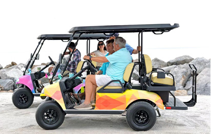 Programma di spartera di carri di golf: un novu modu per visità i resort di golf