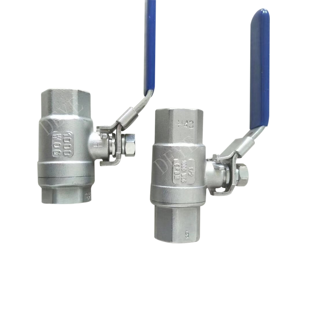 long type SS DIN ball valve with BSP BSPT