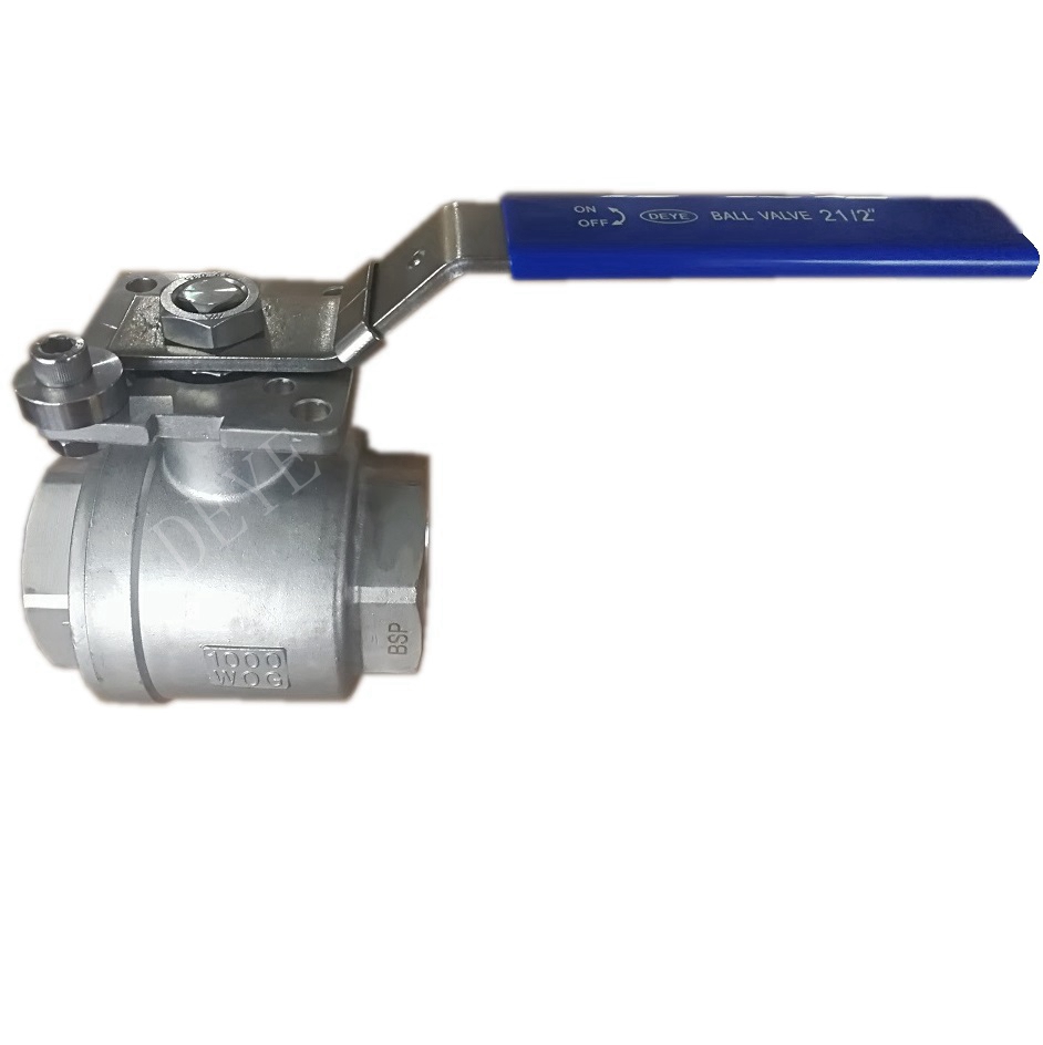 heavy type threaded 2-pc ball valve with ISO5211 pad 