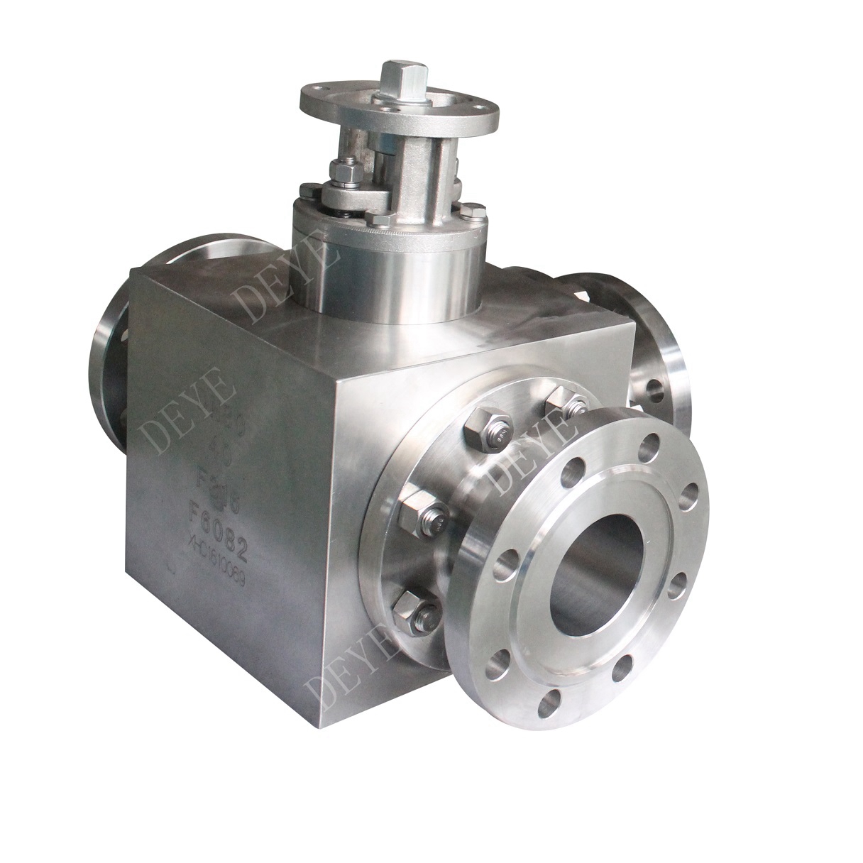  300LBS stainless steel 3-way ball valve with Flanged ends