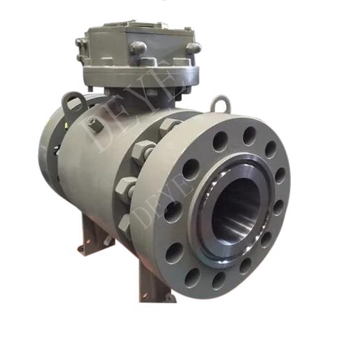 válvula de esfera de aço forjado de alta pressão 900LBS com flange RTJ (BV-900-04F)