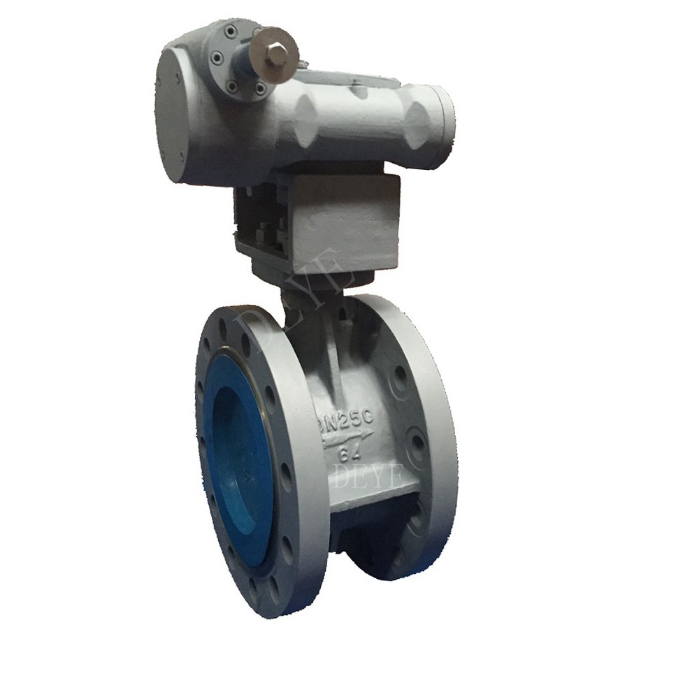 triple offset PN64 Butterfly Valve with Flange ends 