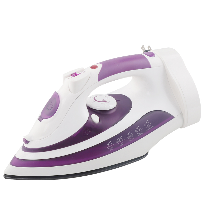China Factory Fast Heating Energy Saving hand Professional clothes industrial cord retractable steam iron portable
