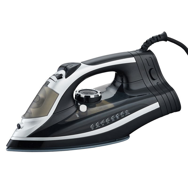 Cord and cordless ceramic soleplate vertical steam anti-calc drip, electric steam iron