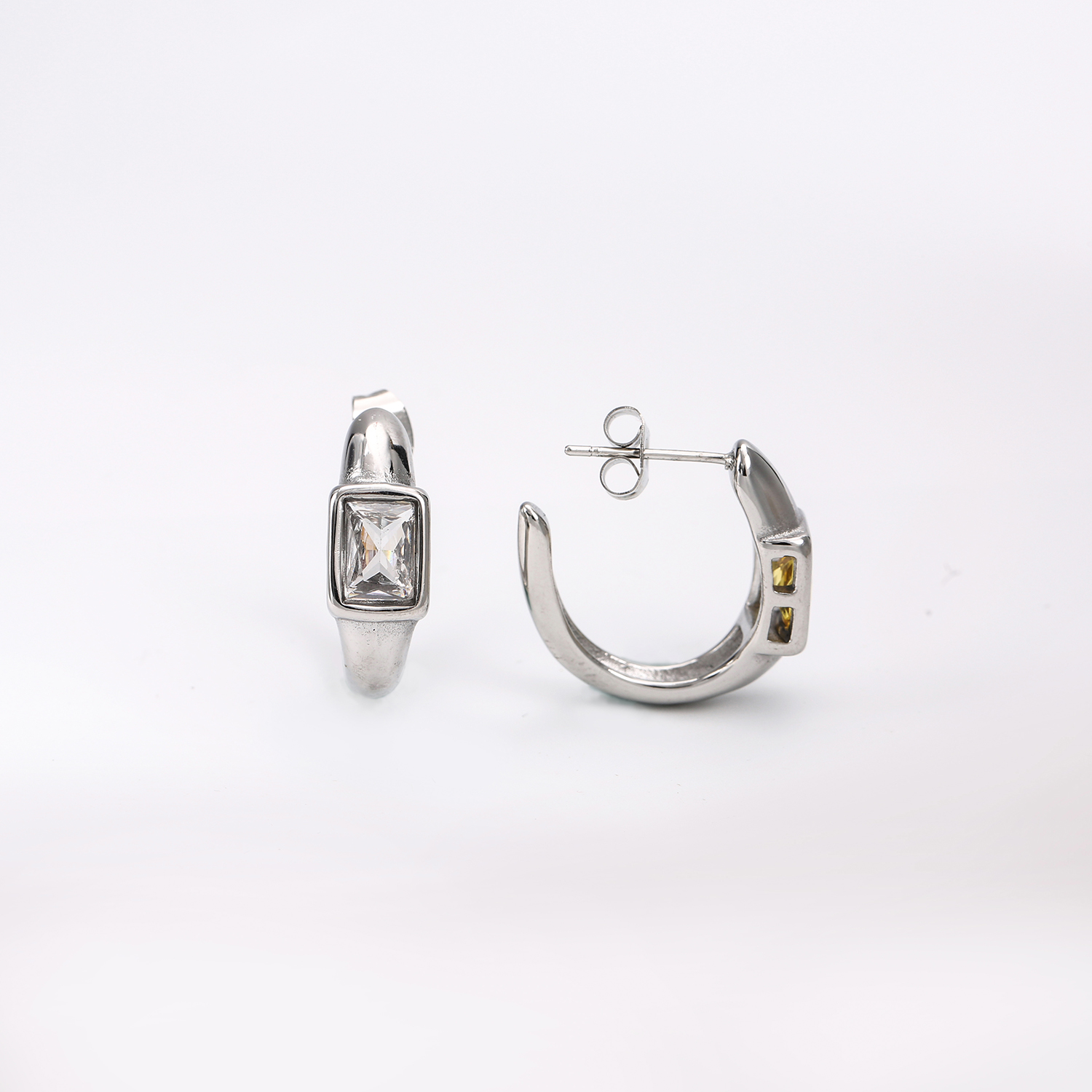 Ohrringe aus Edelstahl 316L mit Diamant (6)lxz