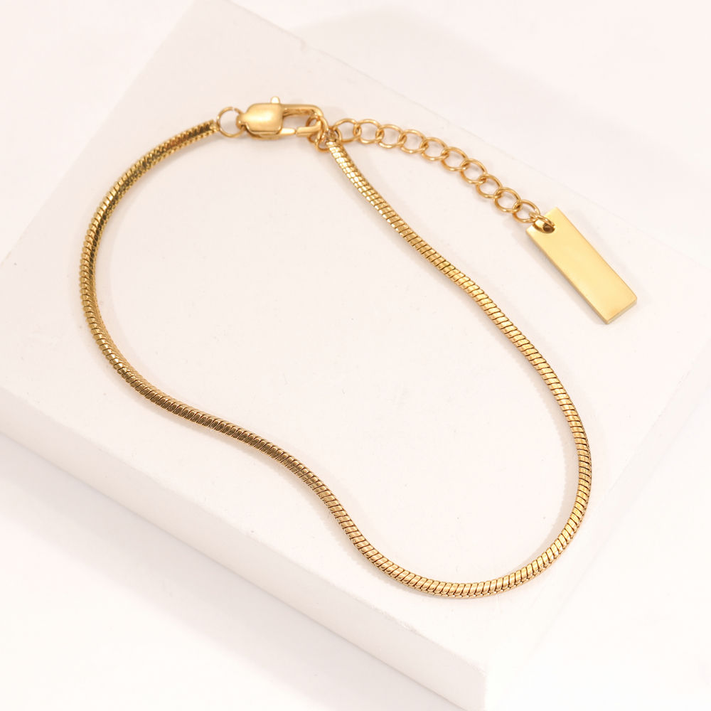 square snake chain stainless steel bracelet (6)sud