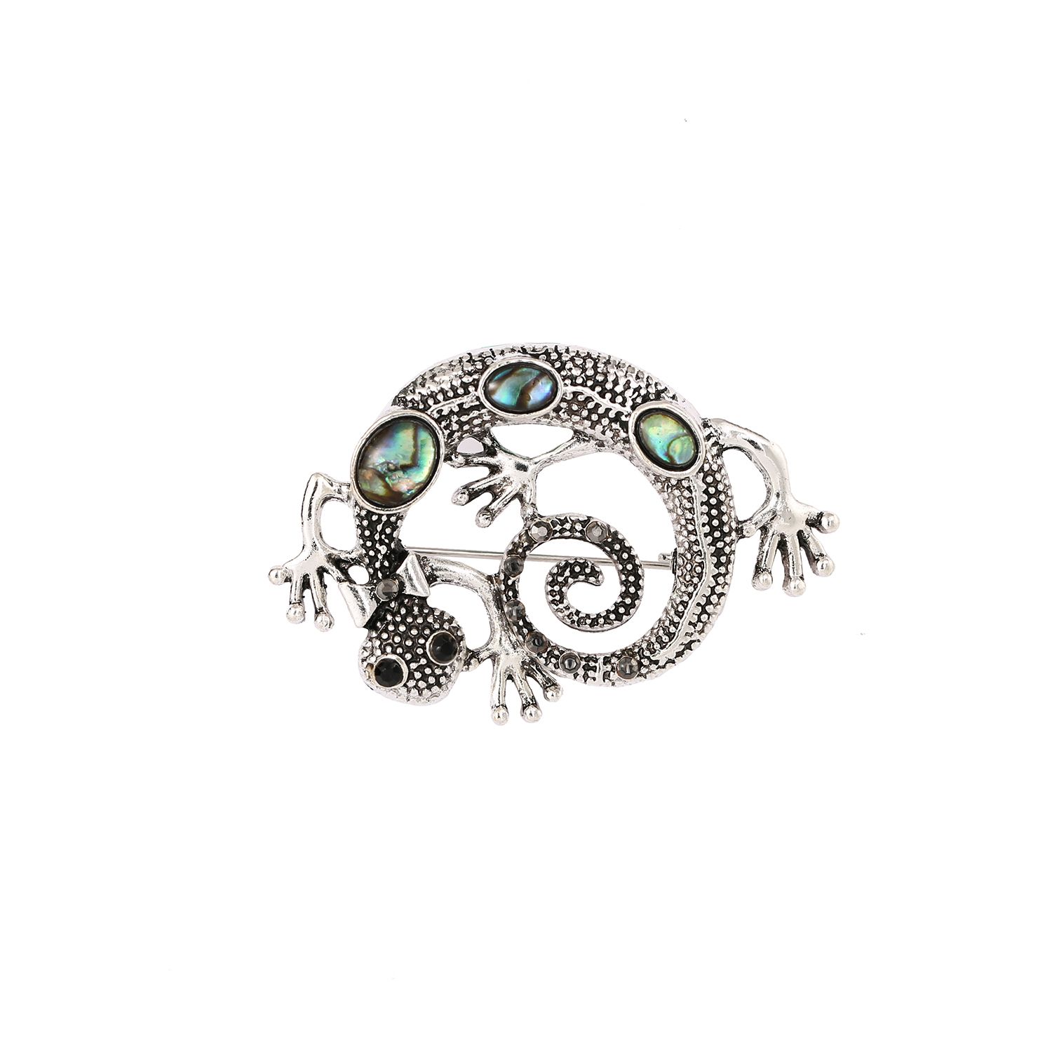 Custom lizard design fine jewelry brooch pin for women men