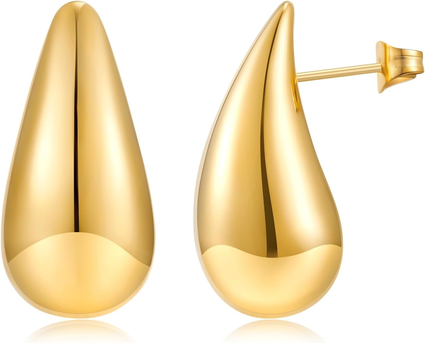 Złote srebrne kolczyki wiszące dla kobiet kolczyki w kształcie łezki modna biżuteria na prezent