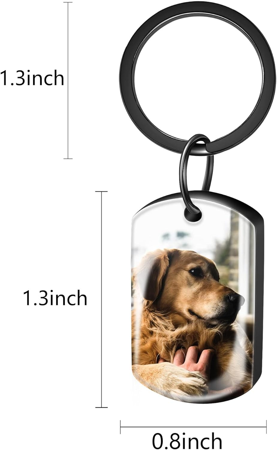 Custom Fashionable Stainless Steel Keychain With Personalized Color Lettering Metal Circle Keychain Memorial Pet Urn Necklace For Ashes