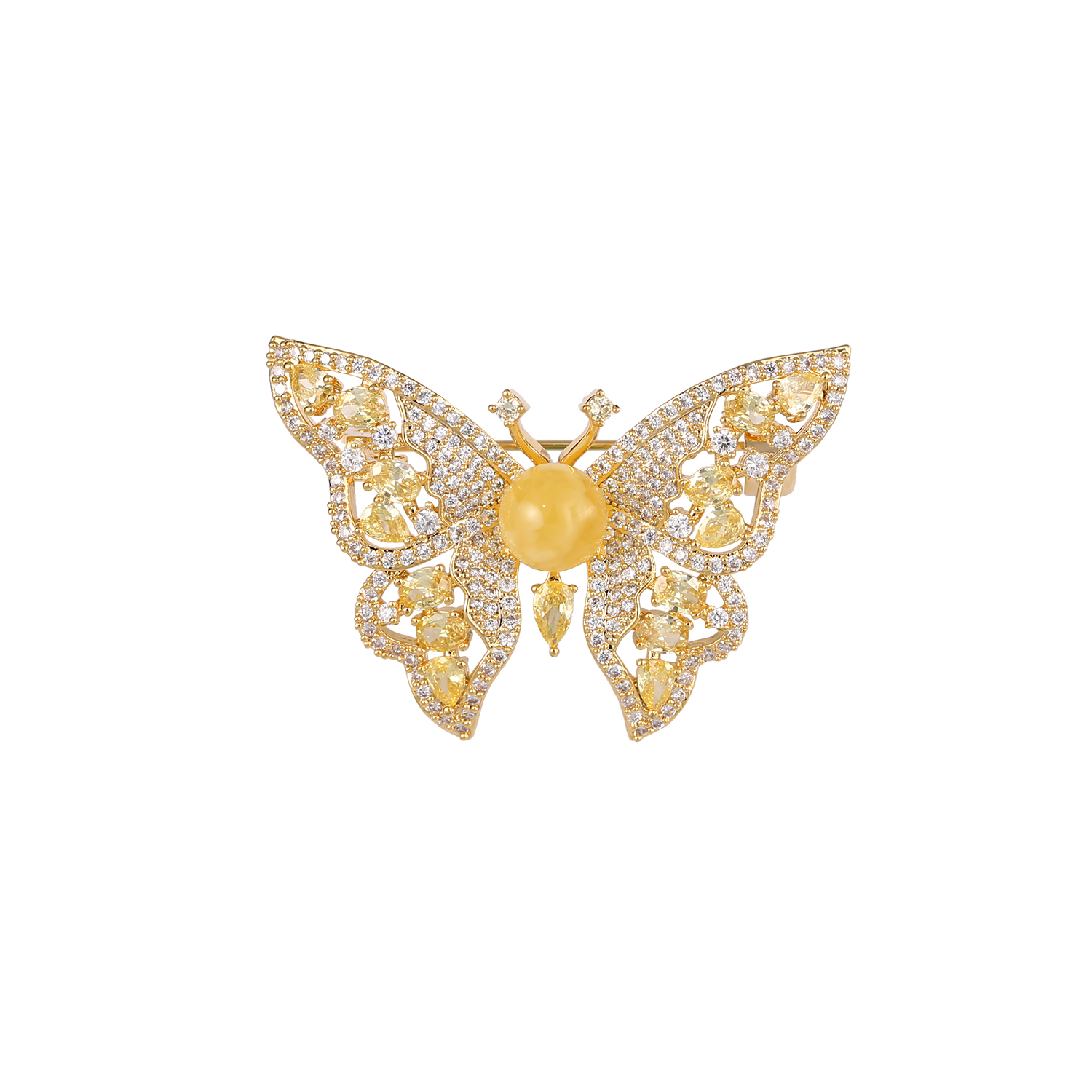 Beautiful butterfly zircon brooch pin for women