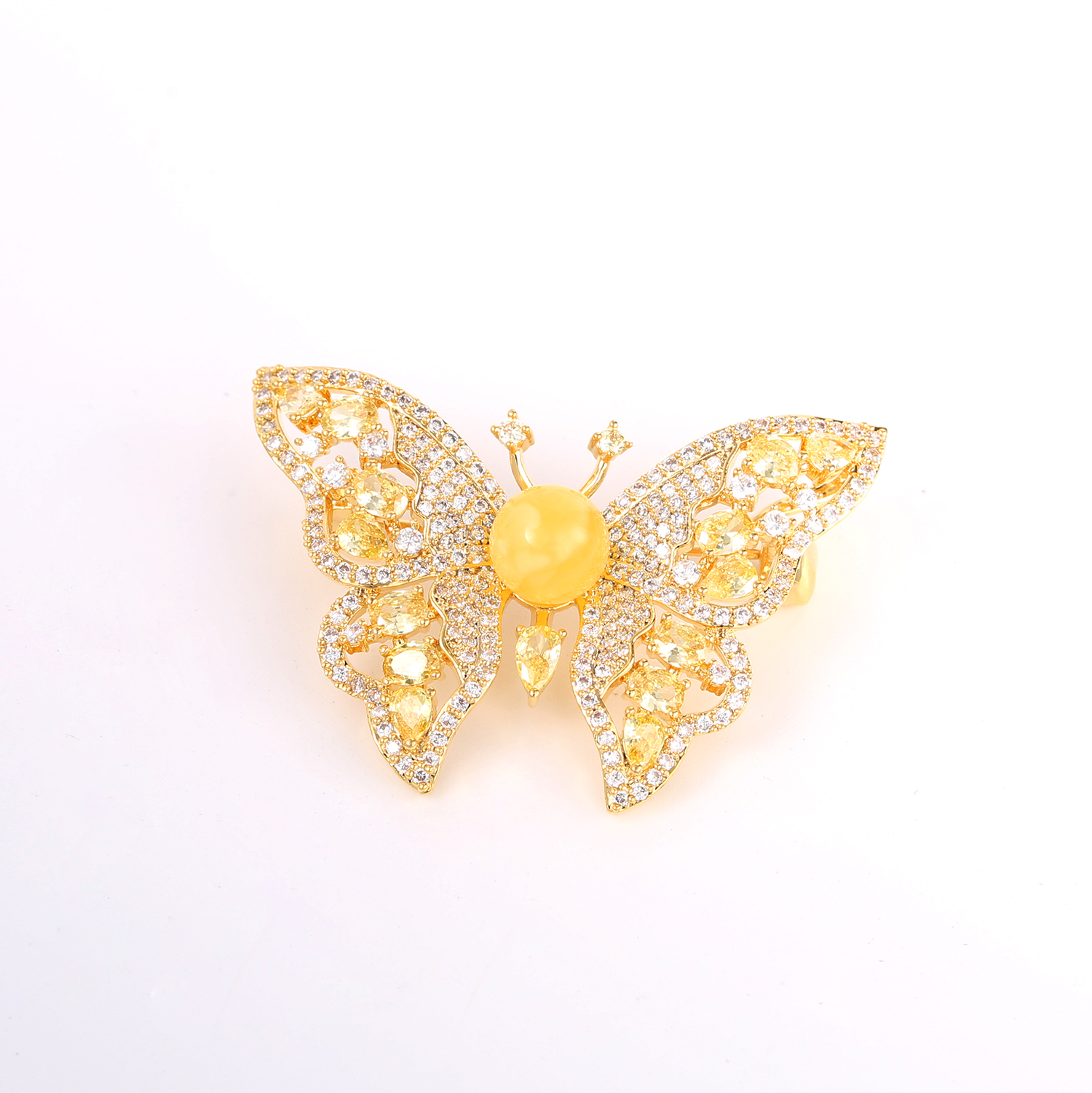 Beautiful butterfly zircon brooch pin for women