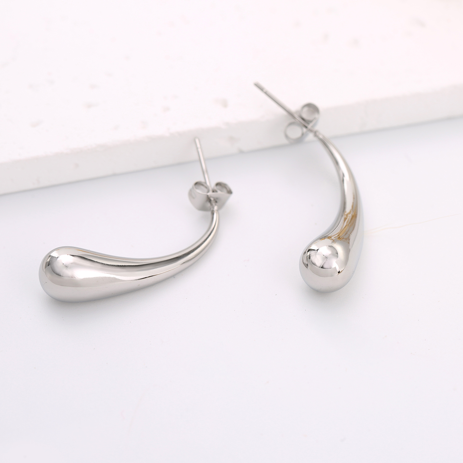 Boucles d'oreilles mixtes en acier inoxydable, bijoux, anti-ternissement, ne se décolore pas, vente en gros