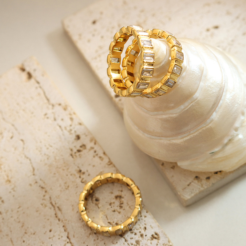 Preço de fábrica anel de diamante de laboratório anel de casamento de ouro