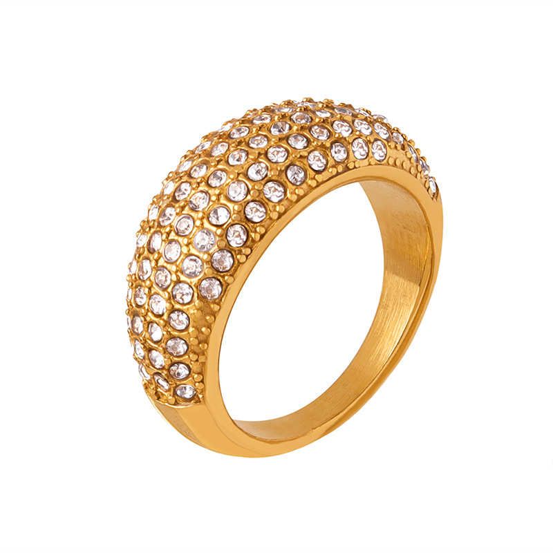 Chunky wedding zircon ring for women