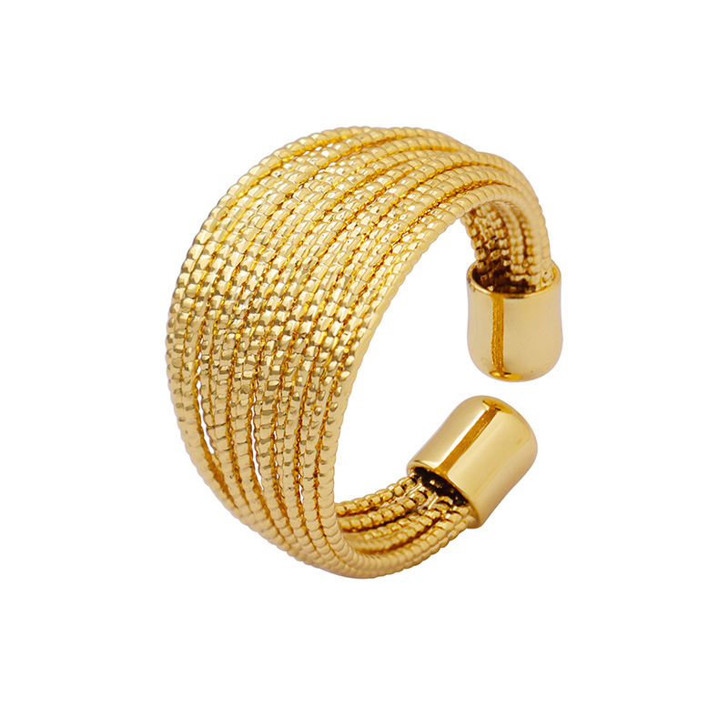 Novo design personalizado de anéis grossos de aço inoxidável para mulheres