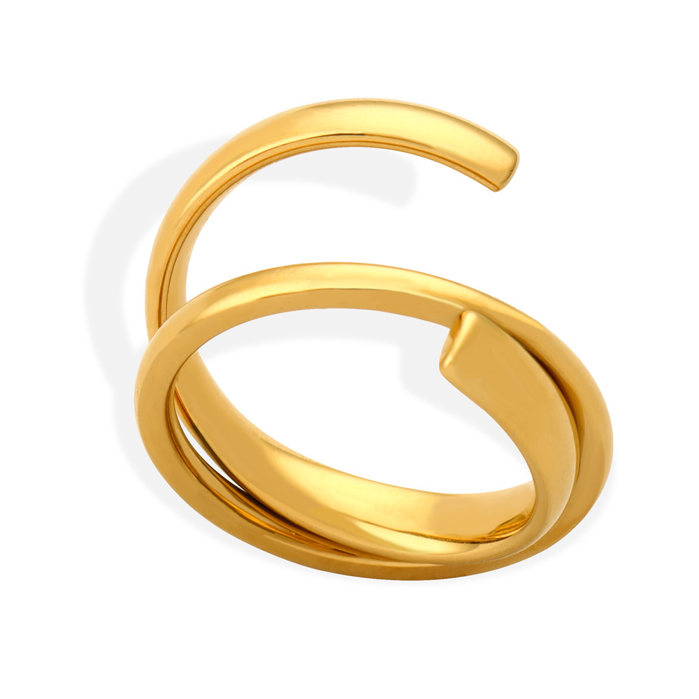 Anéis ajustáveis ​​de aço inoxidável para mulheres