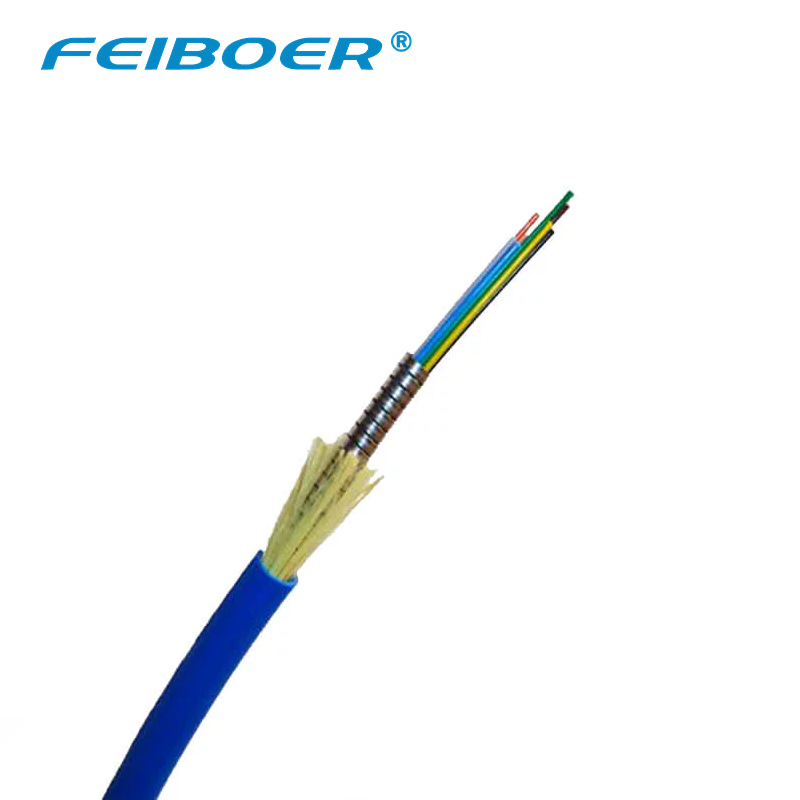 Spiral Steel Armored Tactical Fiber Optic Cable 2 4 6 8 Cores
