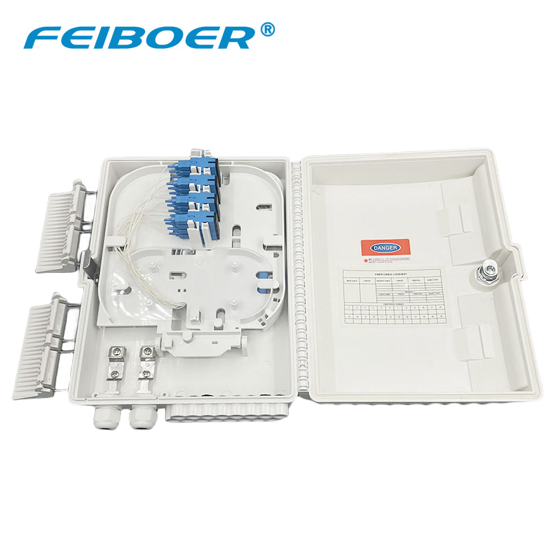 Caja de terminales de equipos de fibra FDB fabricada en China, caja de distribución de fibra óptica de 16 núcleos para interior/exterior con adaptador SC de 16 Uds.