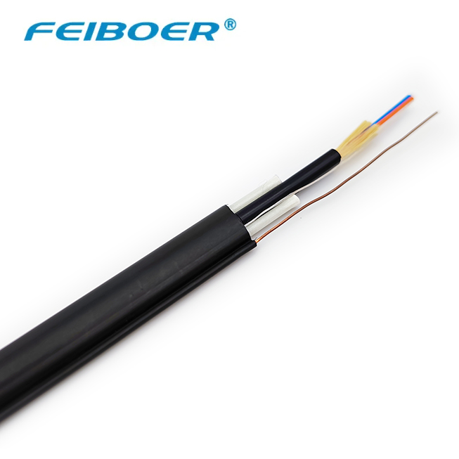 FTTH plochý kabel antény s optickým vláknem 1-24 jádra G657A G652D pro FTTA
