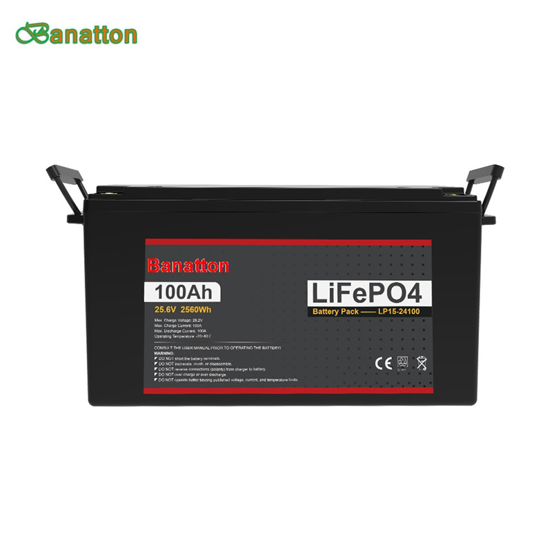 Bateria de lítio Banatton Lifepo4 24v 25,6v 100ah 150ah 200ah para sistemas de energia elétrica