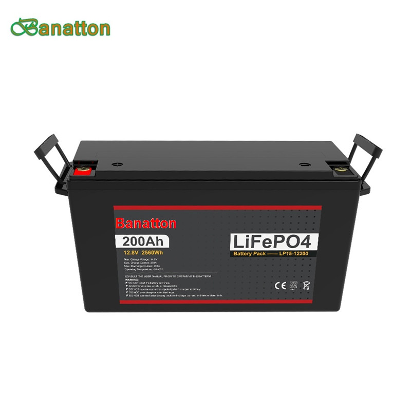Banatton batterie lithium-ion longue durée 12.8 V batteries lithium lifepo4 12 V 100ah 200ah