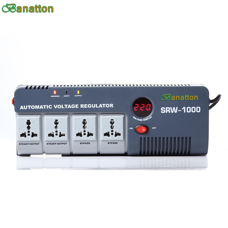 Banatton SRW 500VA 1000VA 1500VA መነሻ ተንቀሳቃሽ ሶኬት ማስተላለፊያ አይነት AC Voltage R...