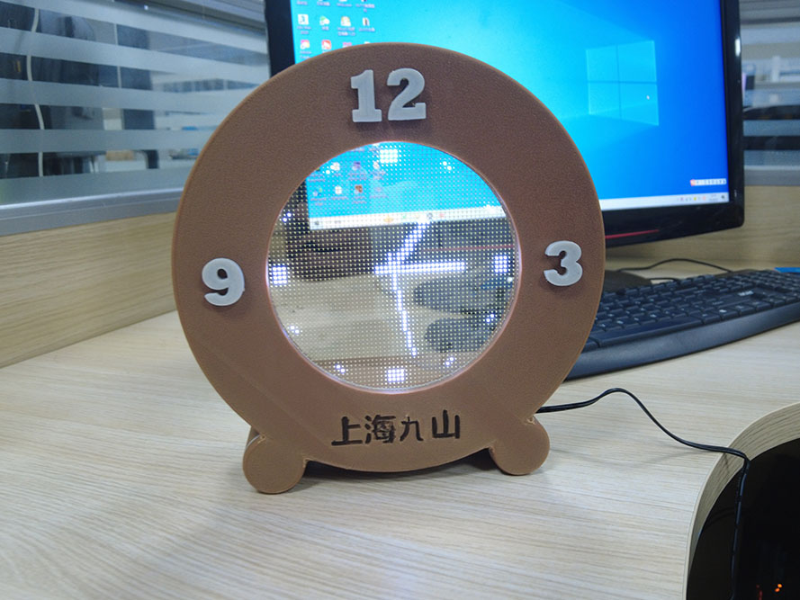 P2.0 Transparent Mini LED Display Screen White— clock application