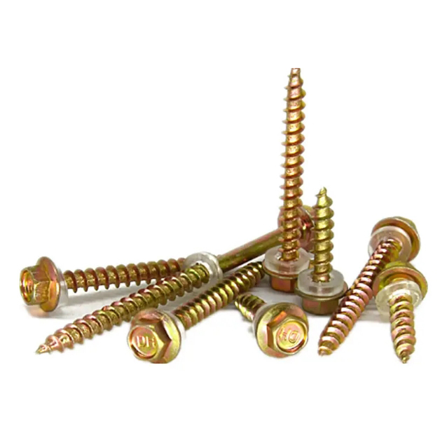 Colored zinc plated hexagonal head self tapping screws1 (5)r4x