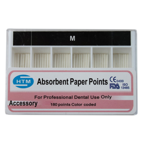 Acessório de pontos de papel absorvente descartável dental