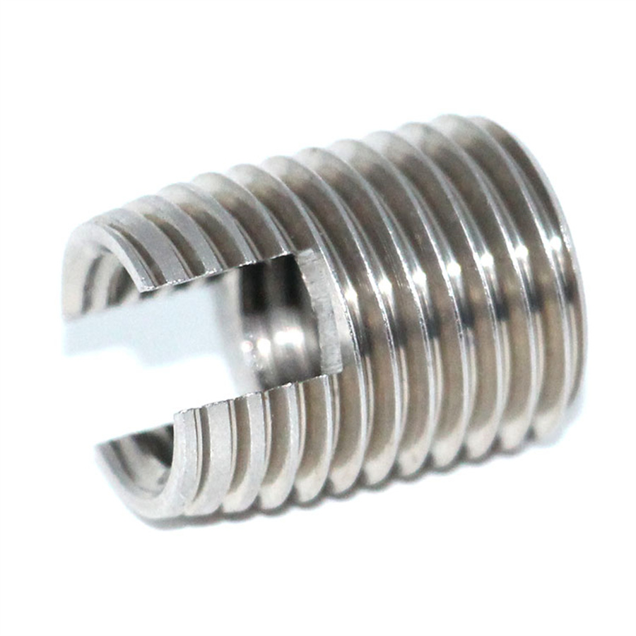 Slotted Self tapping thread insert for mental