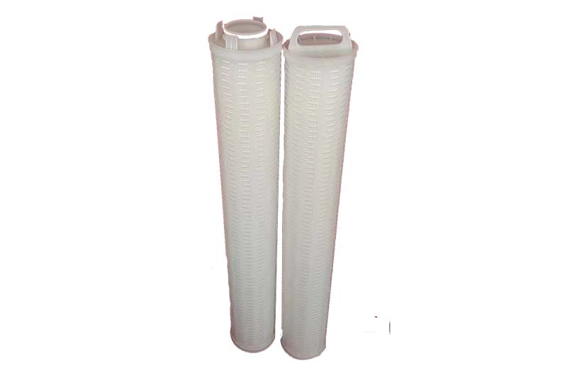 Large flux pleated filter element