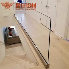 High Quality Balcony Aluminum U Channel Glass Clamp Railing  Aluminium U Channel Profile for Glass Railing (5)fc0