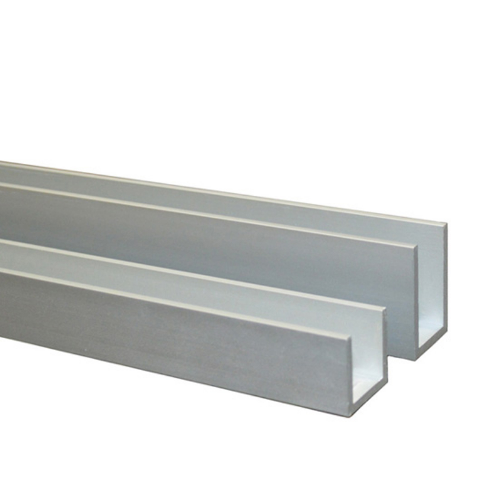 Factory supplied anodized aluminum U-Channel for Shower room