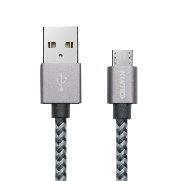 Aluminum Metal USB 2.0 Type-A Male To Micro B Male For Mobile Phone USB Charging Cable