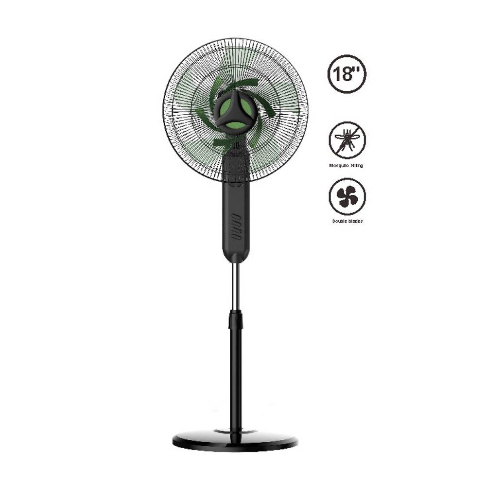 KN-71838H  18-Inch AC Mosquito-Killing Fan with Adjustable Height and Double Blades