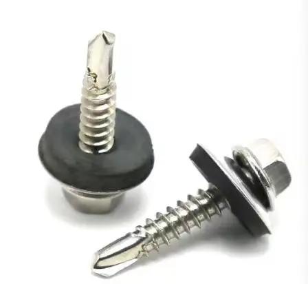 SS 410 Hex Head-drilling Screw with EPDM Bonded Washer