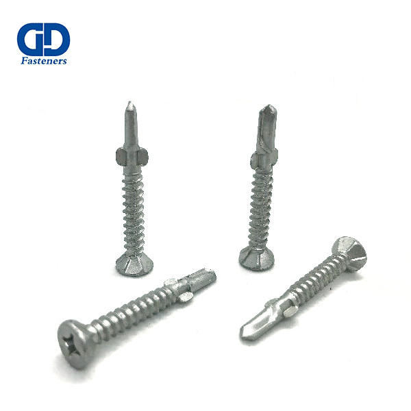 I-CSK Head Self-drilling Screw with Wings,Dacrometed