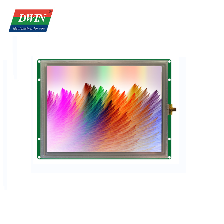 8,0 inci 800*600 65K warna 500nit Sentuh resistif LVDS tampilan multimedia antarmuka DVI-I Anti-UV:HDW080_001L