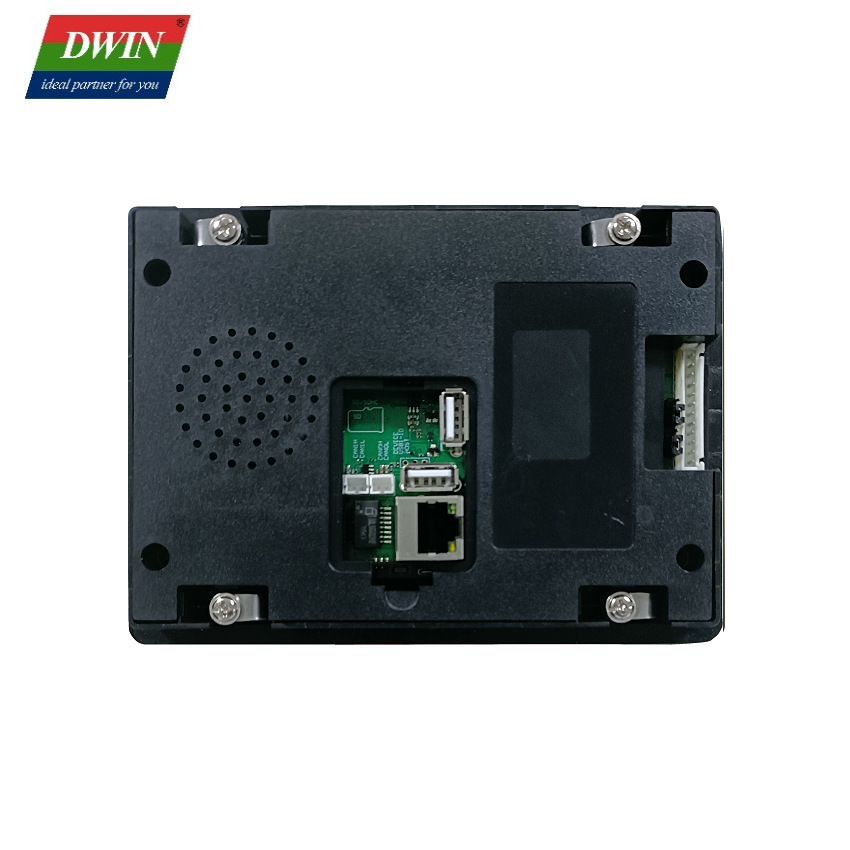5-palcový 800*480 HMI kapacitný/odporový dotykový displej s krytom Model: DMT80480T050_39W (priemyselná trieda)