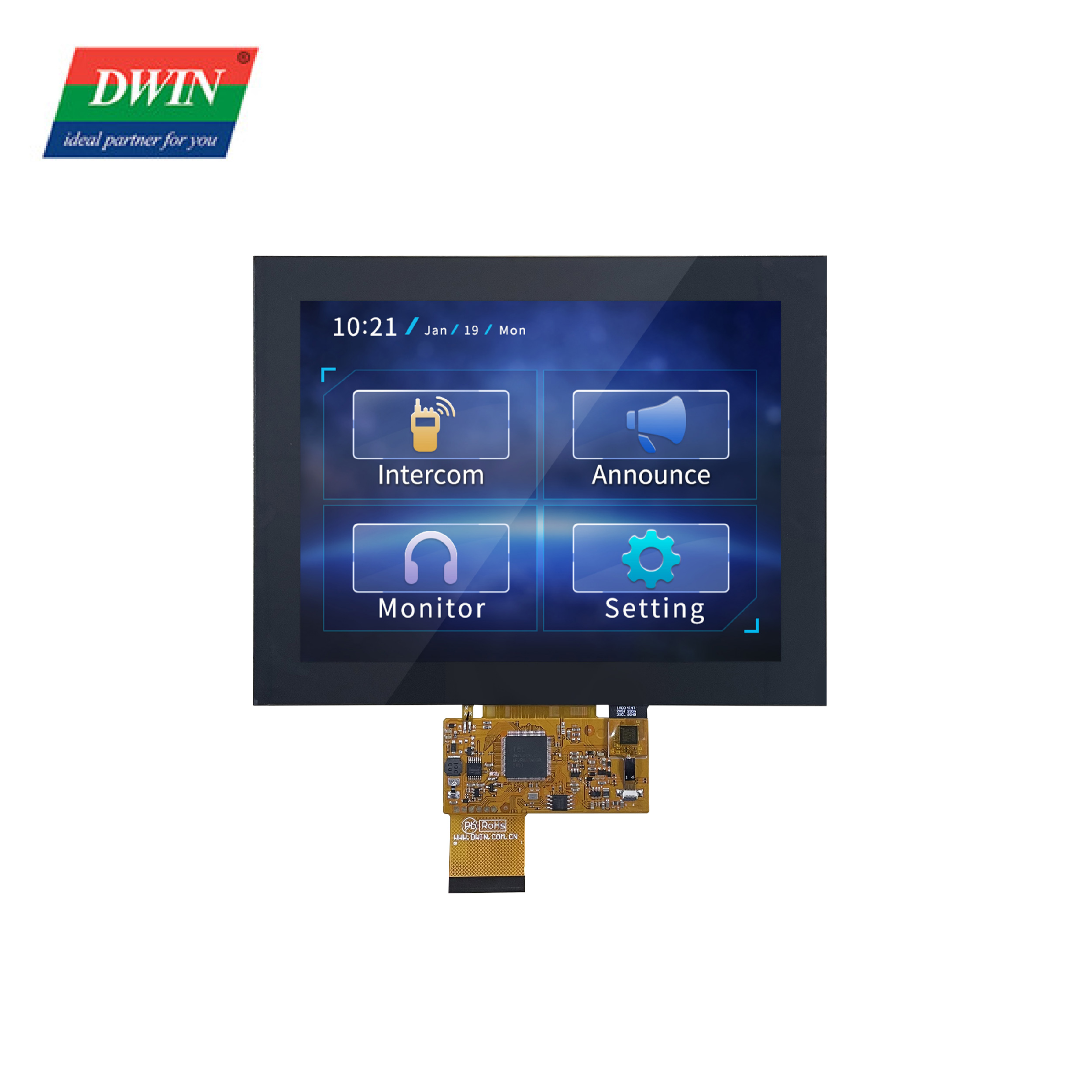 Touchscreen COF da 8 pollici Modello: DMG80600F080_01W (serie COF)