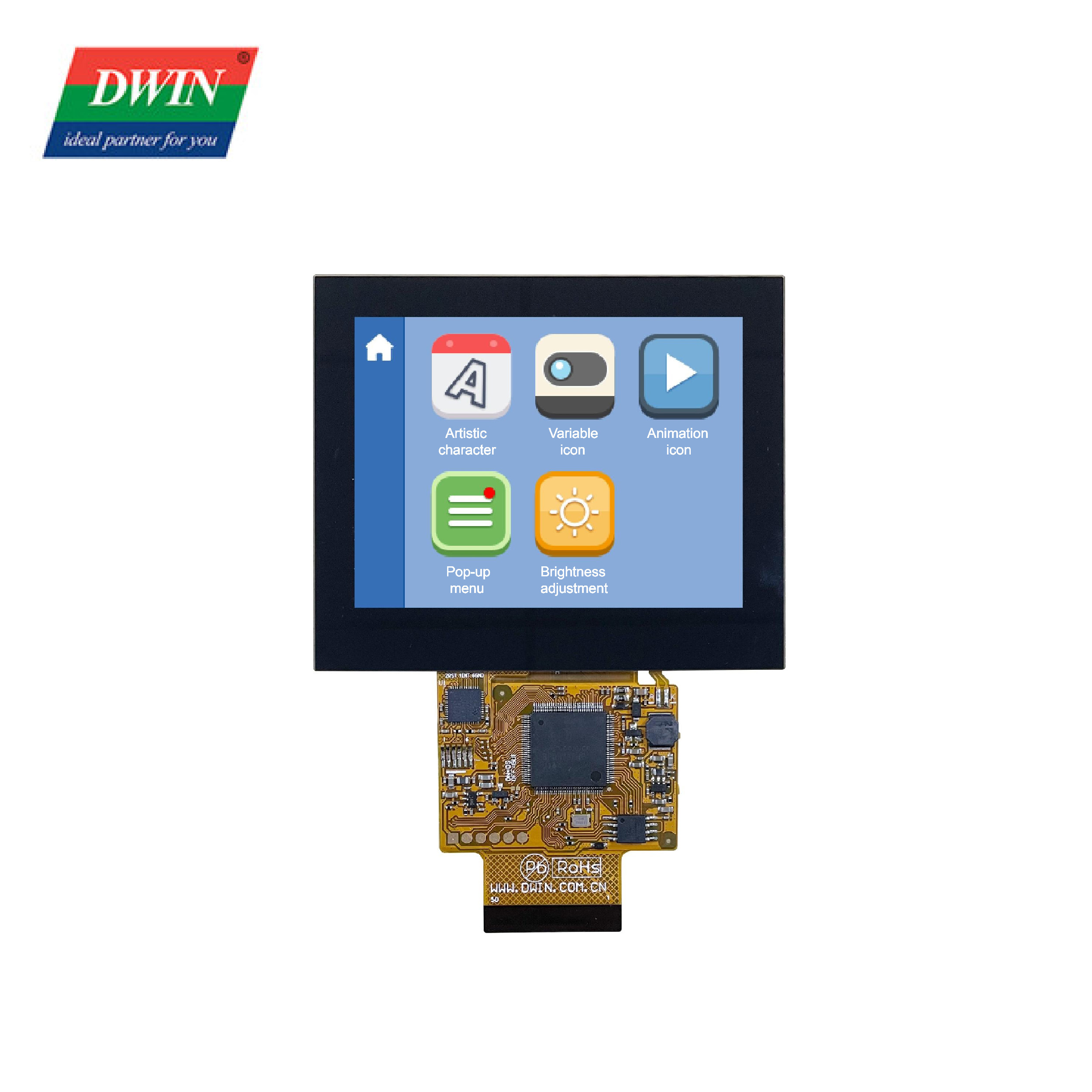 3,5-Zoll-COF-Touchscreen Modell: DMG32240F035_01W (COF-Serie)