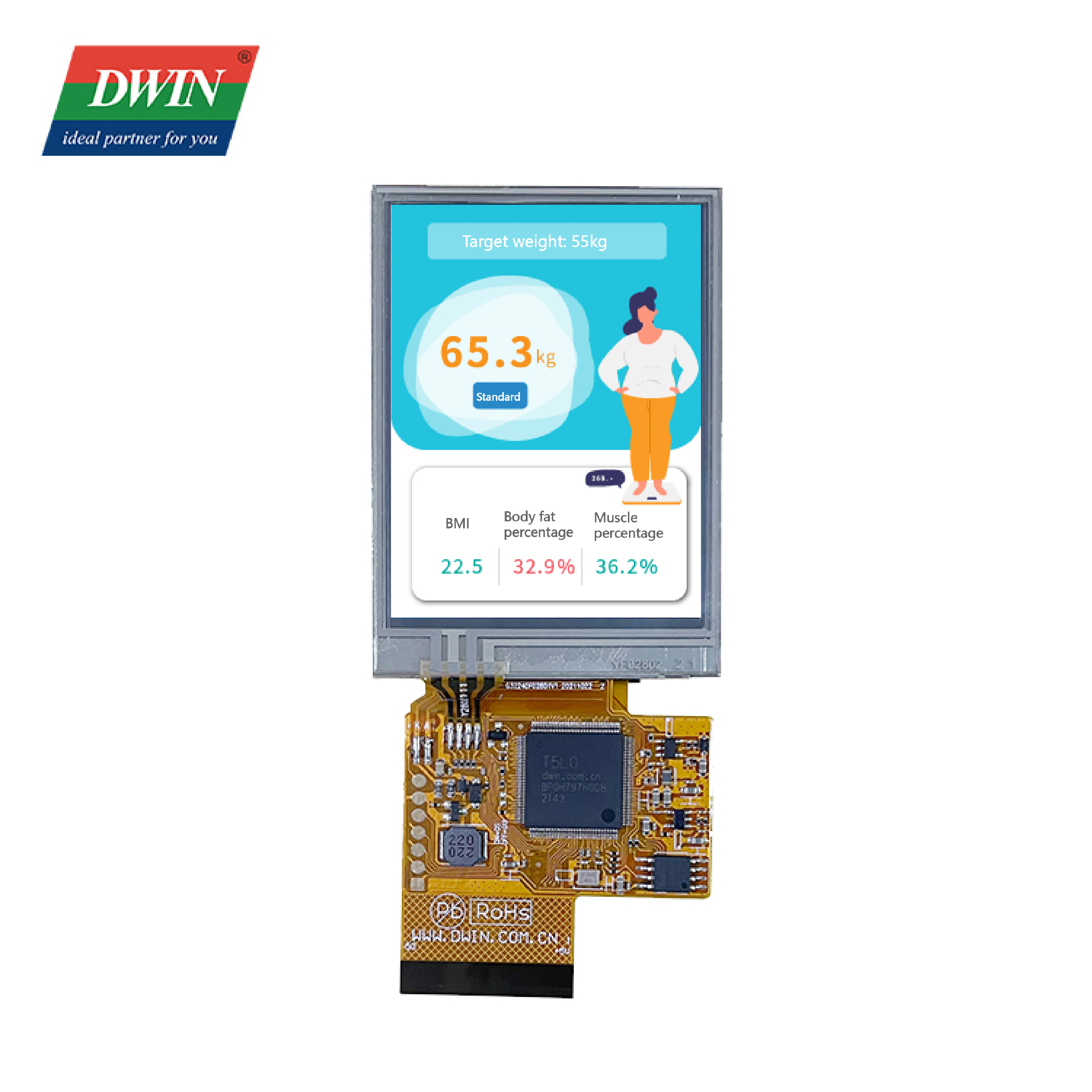 Touchscreen COF da 2,8 pollici Modello: DMG32240F028_02W (serie COF)