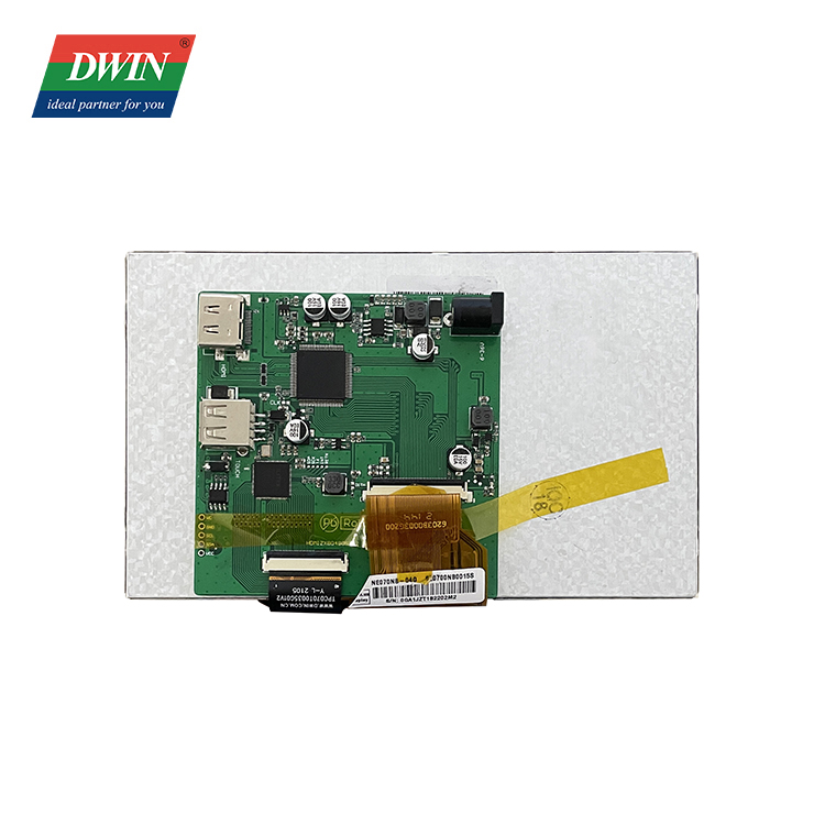 7,0 инчен 600nit Определување 1024*600 HDMI Мултимедија Raspberry pi дисплеј Капацитивен двигател за зацврстен стаклен капак на допир...