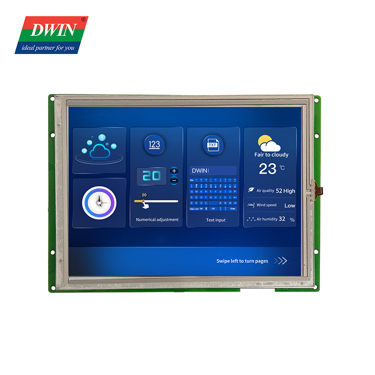 Индустриски дисплеј на допир со 8 инчи IPS DMG10768T080-01W (индустриски степен)