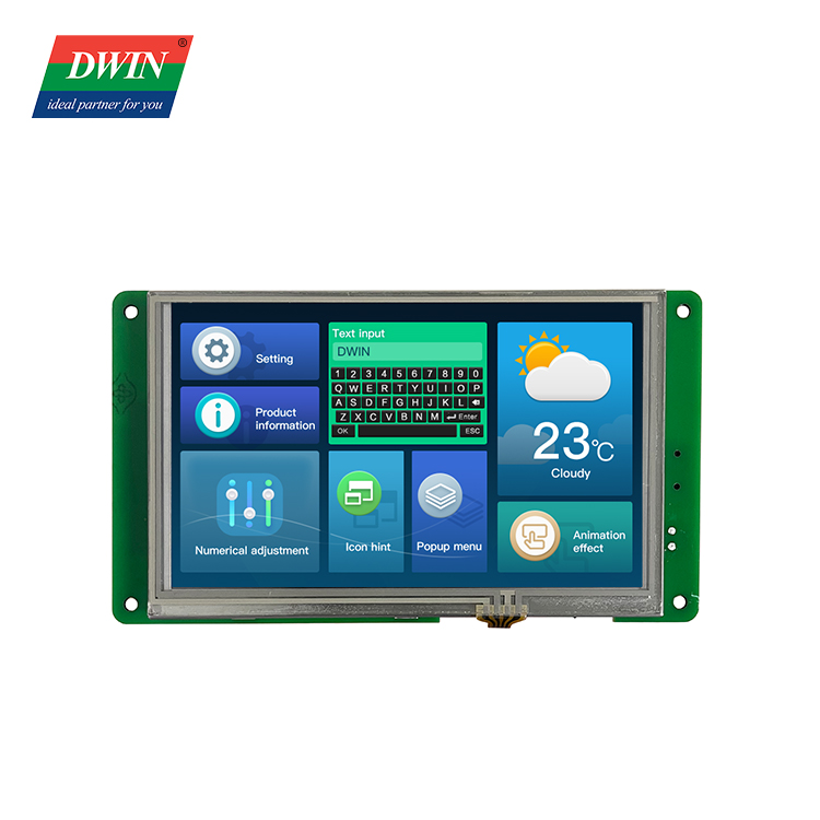 Model LCD TFT HMI 5,0 inci: DMG80480T050_09W (Kelas industri)