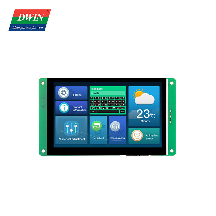 5-Zoll-HMI-LCD-Modul, Modell: DMG80480C050_03W (kommerzielle Qualität)