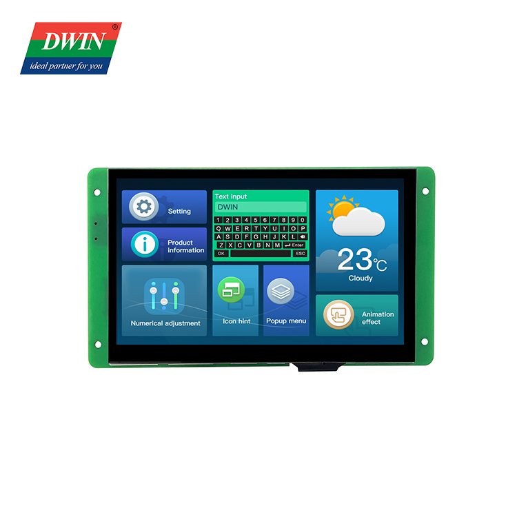 7인치 HMI LCD 디스플레이 터치 패널 모델:DMG80480C070_04W(상업용 등급)
