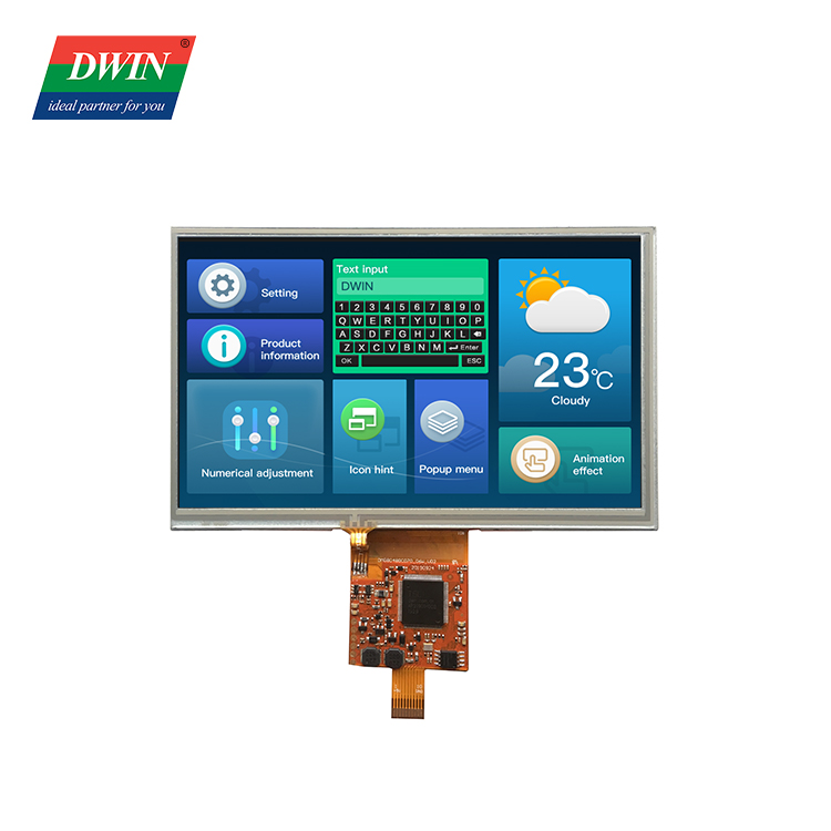 LCD TFT HMI 7 inci Sentuh DMG80480C070_06W (Kelas komersial)