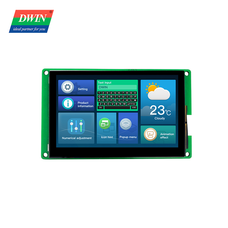  Layar LCD HMI 4,3"<br/>  Model:DMG80480T043_09W (Kelas industri)