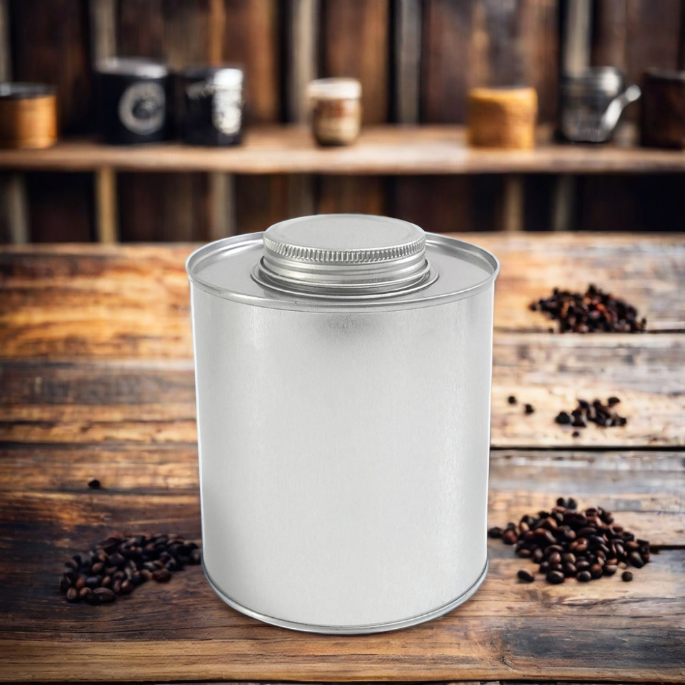 Custom 200g Round Tinplate Coffee Tin Can for Coffee Beans